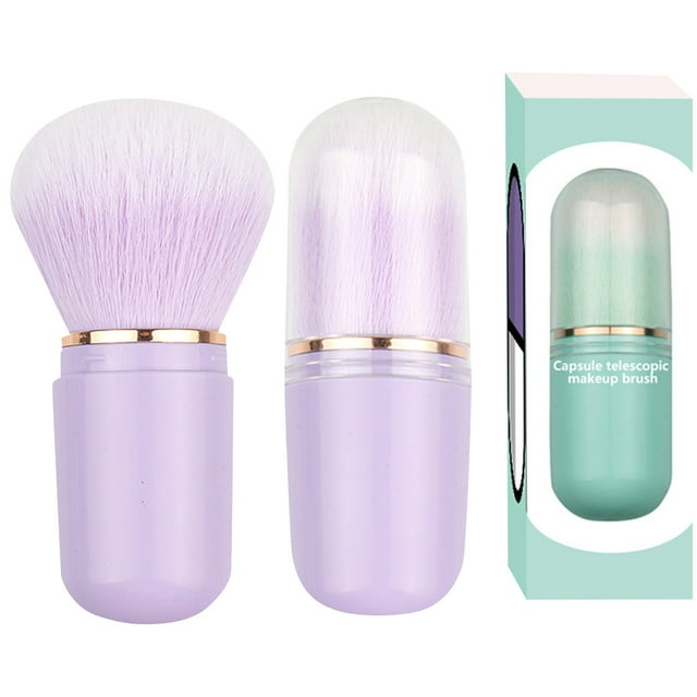 Grande Économie, Liquidation de Brosses de Maquillage HWRETIE, Brosse de Maquillage Rétractable à Capsule, Outil de Beauté Portable Brosse de Maquillage