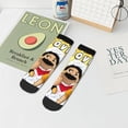 thumbnail image 6 of Lsque Sml Jeffy Printed Crew Socks, Moisture-Wicking Socks, Athletic Socks for Men Breathable Cushion Socks Casual Sport Socks for Running Traveling, 6 of 6