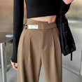 thumbnail image 2 of Sngxgn Women's Casual Slim Fit Pants Leggings Drawstring Workout Thick Jogger Pants Sweatpants with Pockets(Coffee,S), 2 of 6