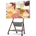 thumbnail image 3 of FITUEYES Storage Rolling TV Cart Height Adjustable Corner TV Stand Mount for TVs Up to 65 Inch, 3 of 4