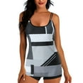 thumbnail image 2 of EGNMCR Bikini Set Swimsuits For Women Two Piece Bathing Suits Floral Print Tank Tops With Boyshorts Swimming Suits, 2 of 6