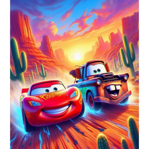 Cars 5D Diamond Art Painting for Adults and Kits Full Drill 12x16 Inch Mater Round Drill Diamond Home Wall Decor