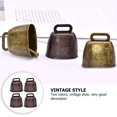 thumbnail image 2 of 4Pcs Light Brown Iron Cow Bell for Pet Accessories Loud Cow Bells, 2 of 9