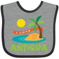 thumbnail image 3 of Inktastic I Love Antigua Boys or Girls Baby Bib, 3 of 4