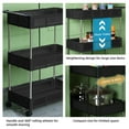 thumbnail image 3 of Amdohai 3-Layer Multifunctional Rolling Utility Cart with Detachable Baskets 4 Hooks Storage, 3 of 7