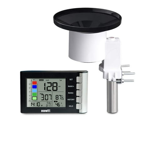 

WH5360B Wireless Rain Gauge High Precision Digital 3-in-1 Weather Station with Indoor Thermometer and Hygrometer