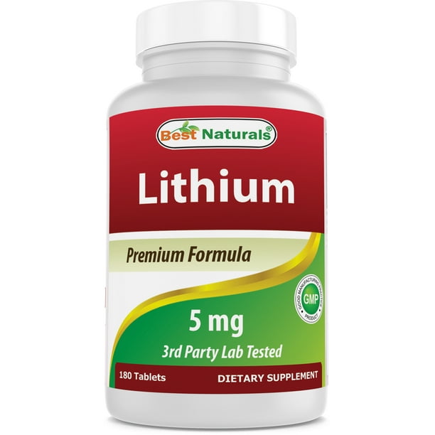 Best Naturals Lithium Orotate 5 mg 180 Tablets