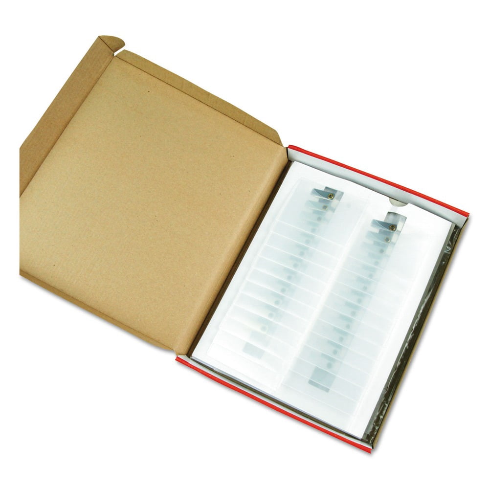Universal UNV56004 3 in. x 4 in. Badge Holders with Garment-Safe Clips and White Inserts - Clear (50/Kit)