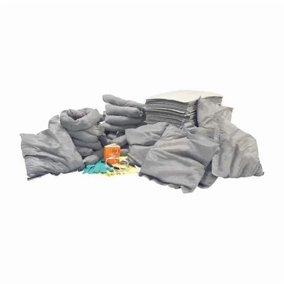 Spill Kit Refill, 67 gal Volume Absorbed per Kit, 95 gal Capacity, Refill