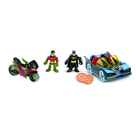 Fisher-Price Imaginext DC Super Friends, Batmobile & Cycle, What?s the coolest way for kids to cruise around Gotham City