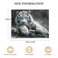 thumbnail image 2 of COMIO  Animal Black and White Tiger Canvas Wall Art Picture Tiger Painting Print Gallery Wrap Office Bathroom Living Room Decoration Modern Home Art Framed Wall Art, 2 of 5