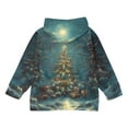 thumbnail image 4 of Favoffer Boys Girls Hooded Sweatshirt Long-Sleeve Zip-Up Pocket Casual Jacket Winter Lightweight Christmas Print Coat Toddler 4-12Y, 4 of 6