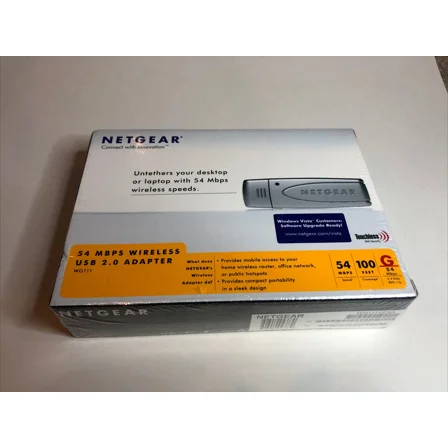 Netgear G 54 Mbps Wireless-G Usb 2.0 Adapter Wg111 2.4 Ghz 802.11G - Brand New!