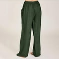 thumbnail image 2 of Vedolay Work&nbsp;Pants&nbsp;For&nbsp;Women&nbsp;Plus&nbsp;Size Pants Women Plus Size High Waist Leisure Pants Relaxed Fit Trousers,Green S, 2 of 4