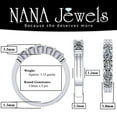 thumbnail image 3 of Nana Jewels 14 Karat White Gold Shared Prongs 5 Stone Pure Brilliance Zirconia Simulated Diamond Band - Size 5, 3 of 7