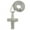 Silver, variant on Iced Out Jet Black Cross Pendant 4mm 36" Franco Chain Necklace MP536BP