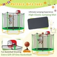 thumbnail image 5 of 65" Toddler Trampoline for Kids with Basketball Hoop, SHINPT Indoor Outdoor Kids Trampoline with Enclosure Net, Basketball, Small Trampoline Gift for Boys Girls, Mini Trampoline for kids, 5 of 6