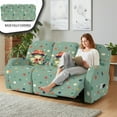 thumbnail image 3 of COEQINE Extra Large Recliner Cover Soft Thick 3 Seater Sofa Protector 8 Pieces Reclining Sofa Slipcover Recliner Seat Cover with Elastic Bottom and Side Pocket, Frog Mushroom Green, 3 of 8
