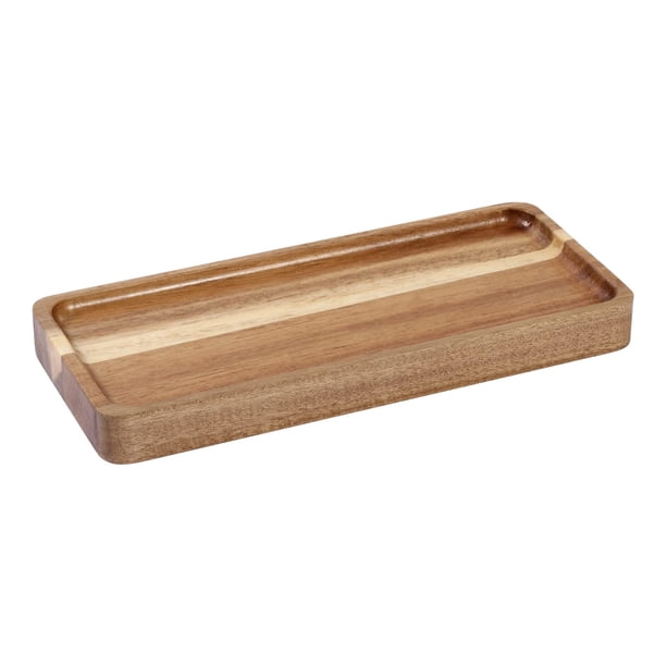 Bandeja de tocador Janxin de madera de acacia para baño y cocina