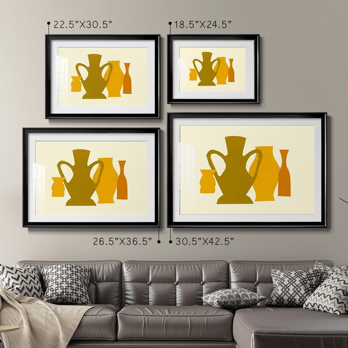 Posing Pottery I Premium Framed Print - Ready to Hang