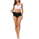 thumbnail image 2 of Bragas de mujer de cintura alta y control de abdomen CURVY GLAM para el Día de la Madre, cobertura completa, color sólido, XL, negro, 2 of 4