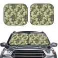 thumbnail image 2 of Windshield Sun Shade, Green Camouflage Pattern Foldable Car Sun Shade Windshield For Front, 2 Pieces, 2 of 4