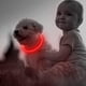 thumbnail image 1 of Collar LED para perros, recargable por USB, collar luminoso de seguridad para la noche, collar luminoso de moda para perros pequeños y medianos (1 unidad, rojo, 50,8 cm), 1 of 5
