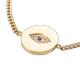 thumbnail image 3 of Pulsera LuckyLy para mujer con Dije de ojo turco acero inoxidable dorado, 3 of 7