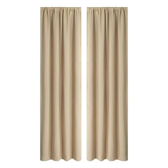 Virelaxpo Curtains 106x182cm Thermal Insulation Energy Saving for Bedroom Noise Reduction with Easy Installation Creates Dark Quiet Sleeping Environment