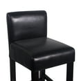 thumbnail image 2 of Brooklyn Contemporary Wood/Faux Leather Barstool - Black, 2 of 2