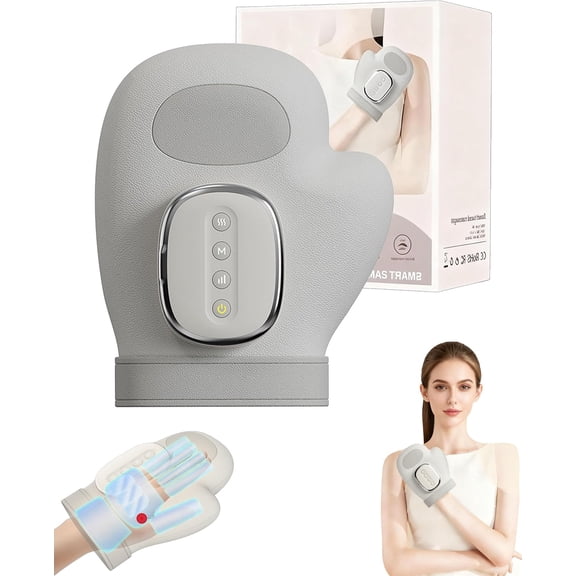 Electric Hand Massager with Heat & Compression - Cordless Finger & Palm Massager for Arthritis & Carpal Tunnel Relief