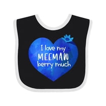 Inktastic I Love My Meemaw Berry Much Boys or Girls Baby Bib