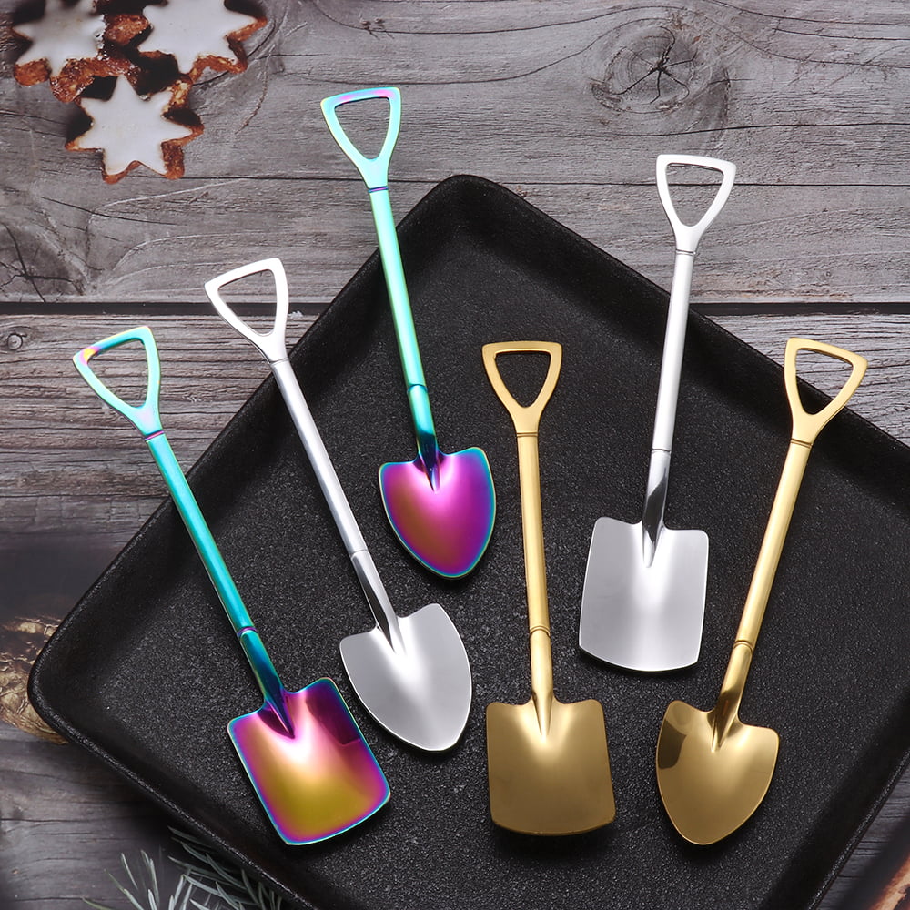 6pcs Mini Plastic Flower Pots with Colorful Tray Spoon Shovel & Plastic Cover 