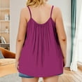 thumbnail image 7 of HUJlwoi Plus Size Tops for Women Pleated Spaghetti Strap Lightweight Camisole Trendy Sleeveless Backless Tanks Casual Summer Lady Shirts, 7 of 7