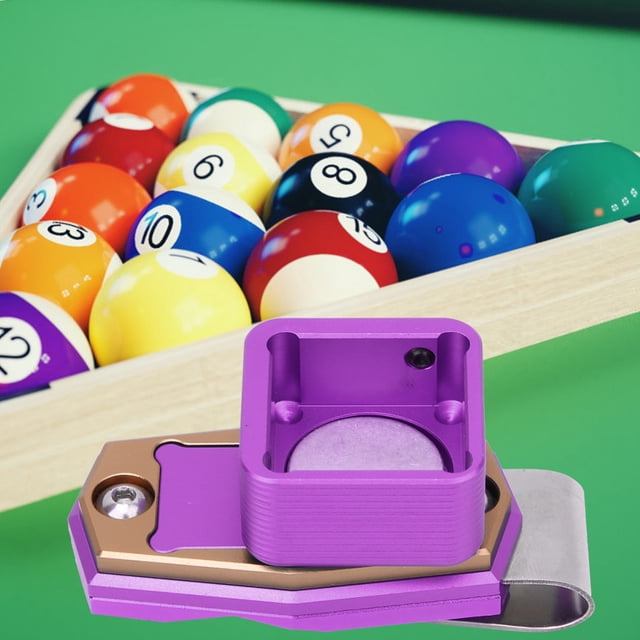 Durable Billiard Chalk Case Box, Mini Portable Magnetic Billiard Chalk Case Box with Fixed Clip for Snooker Sports Accessories
