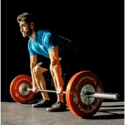 ProsourceFit Solid Rubber & Color Training Bumper Plates with Steel Inserts 10-55lb