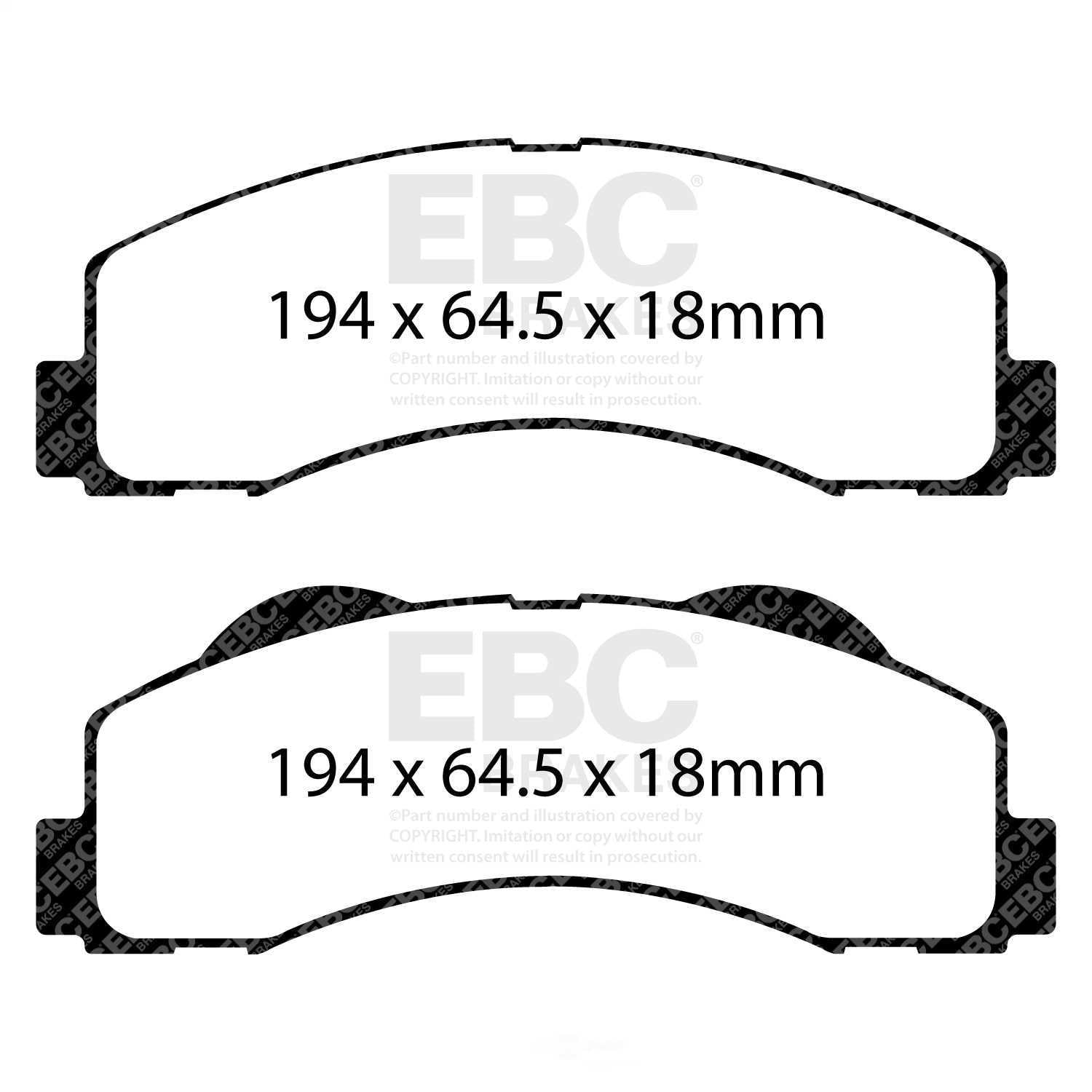 EBC 15+ Ford Expedition 3.5 Twin Turbo 2WD Yellowstuff Front Brake Pads