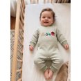 thumbnail image 6 of Cenuakty Baby Boy Fall Romper Waffle Stripe Print Embroidery Long Sleeve Jumpsuits, 6 of 9