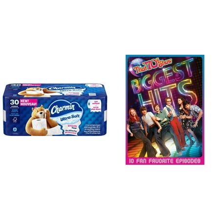 Charmin Ultra Soft Toilet Paper Jumbo Rolls, 30 x 200 Sheets + That 70s