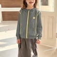 thumbnail image 2 of AINIYS Kids' Hooded Zip-Up Sweatshirt Jacket with Functional Pockets Lightweight Casual Coat for Daily Outdoor Play Wear Gray 2 Years, 2 of 7