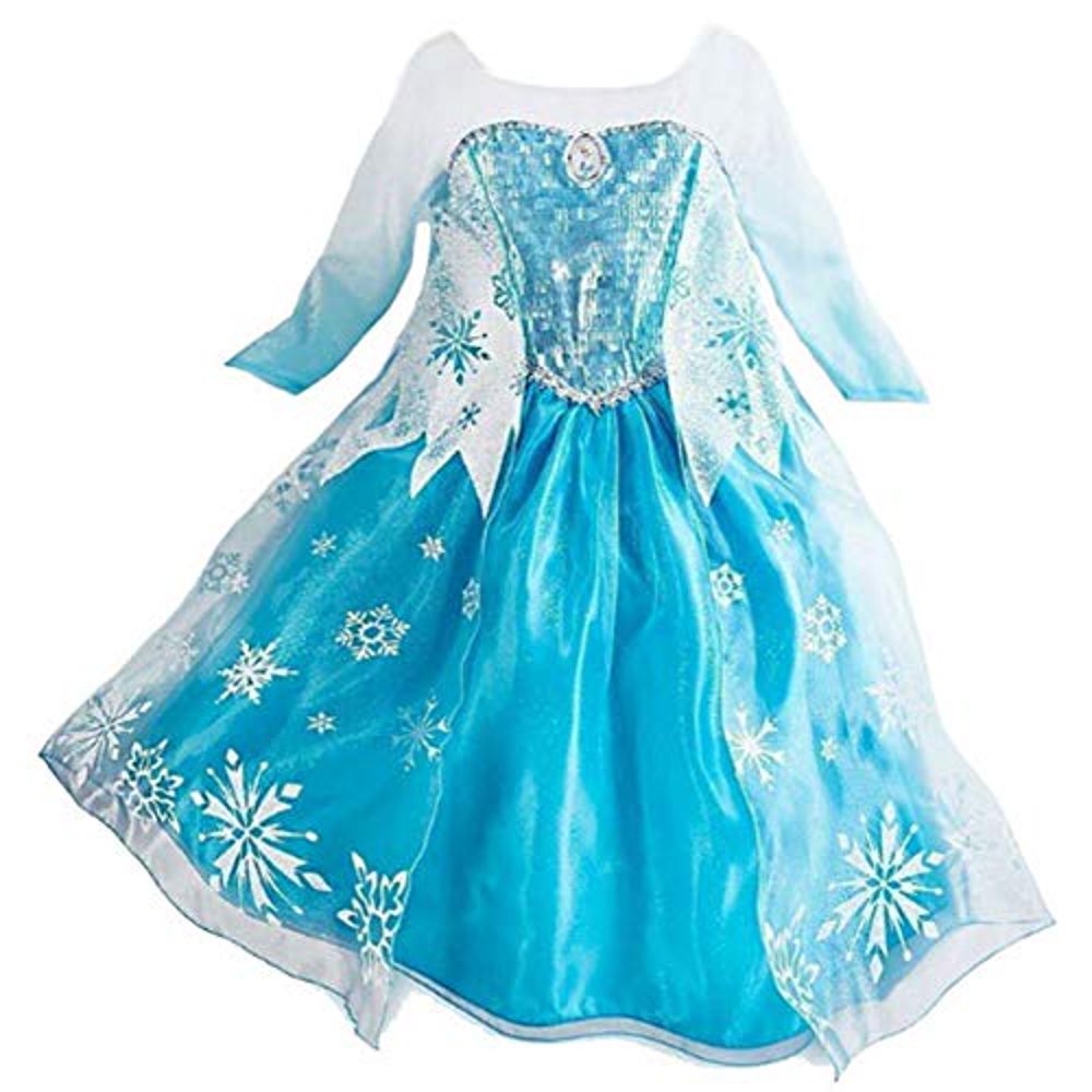 WNQY Princess Elsa Fancy Dress Costume Little Girls Halloween Cosplay ...