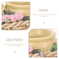 thumbnail image 3 of Cart Design Flowerpot Resin Flowerpot Flower Planter Home Garden Plant Pot, 3 of 9