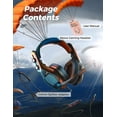 thumbnail image 2 of VTIN Wired Gaming Headset with Noise Canceling Mic, 3D Surround Sound, Memory Foam Earpads, Blue LED Light, Compatible with PS5 PS4 Xbox One PC Mac Laptop Mobile, 2 of 8
