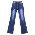 thumbnail image 4 of Jeans for Women 2026 Trendy Slim Fit Classic Washed Blue Straight Leg Bootcut Denim Pants Streetwear, 4 of 4