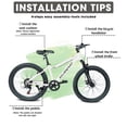 thumbnail image 5 of Ambifirner Mountain Bike: 7 Speeds with Disc Brakes Mens Womens Mountain Bike, 24 Inch Front Suspension MTB Bicycle for Outdoor Trail Commuter, 5 of 7