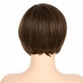 thumbnail image 4 of OneDor 8 Inch Angled Layers Lace Front Wig Relaxed Straight Bob wig (Medium Brown Evenly Blended with Warm Medium Brown-RL6/8) …, 4 of 7