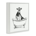 thumbnail image 2 of Cow in Bathtub Sketch White Framed Giclee Art, 24 x 24, Made In USA, 2 of 7
