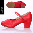thumbnail image 1 of Zapatos de baile cuadrado para mujer, suela suave, para practicar la enseñanza, adecuados para todas las estaciones, zapatos de baile social, tacones medios, 1 of 4
