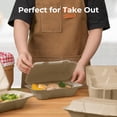 thumbnail image 4 of 100 Pack 9x6 Inch Compostable Bagasse Take Out Food Containers with Lids, 4 of 7