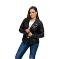 thumbnail image 3 of First Manufacturing WBL1589-S-BLK Womens Princess Cut Fashion Edition Moto Leather Jacket, Black - Small, 3 of 7